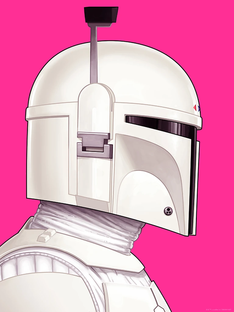 white boba on pink background